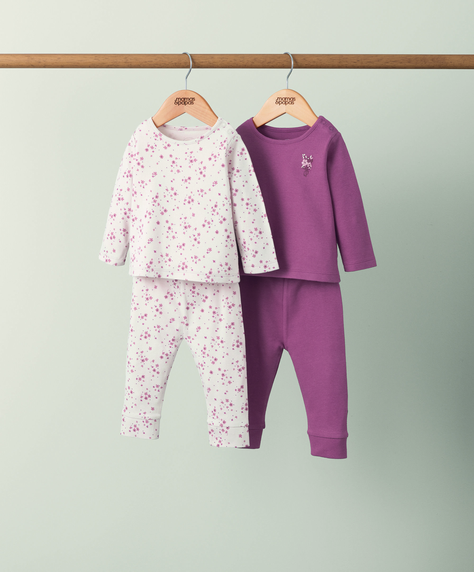 2 pack Scarlet Blooms Jersey Pyjamas image number 1