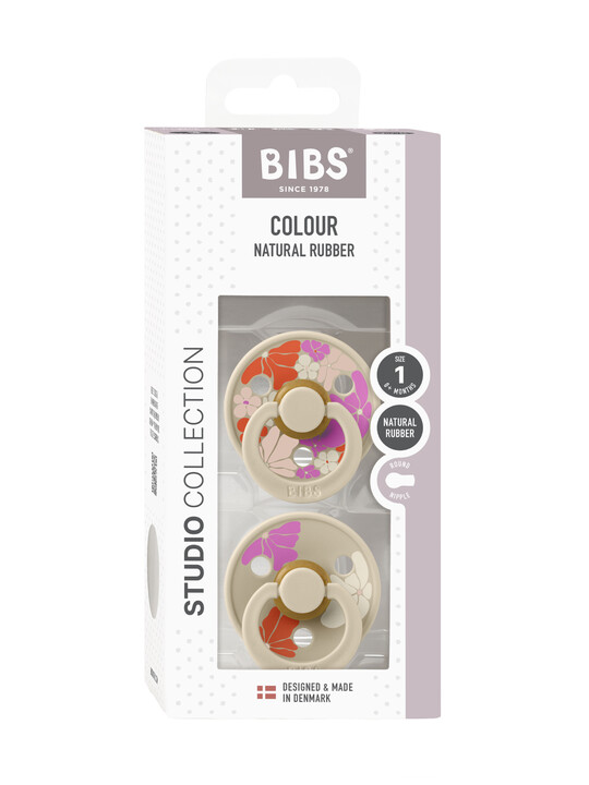 Bibs 2 Pack Colour Morning Bloom Latex S1 - Vanilla Mix (0+ months) image number 3