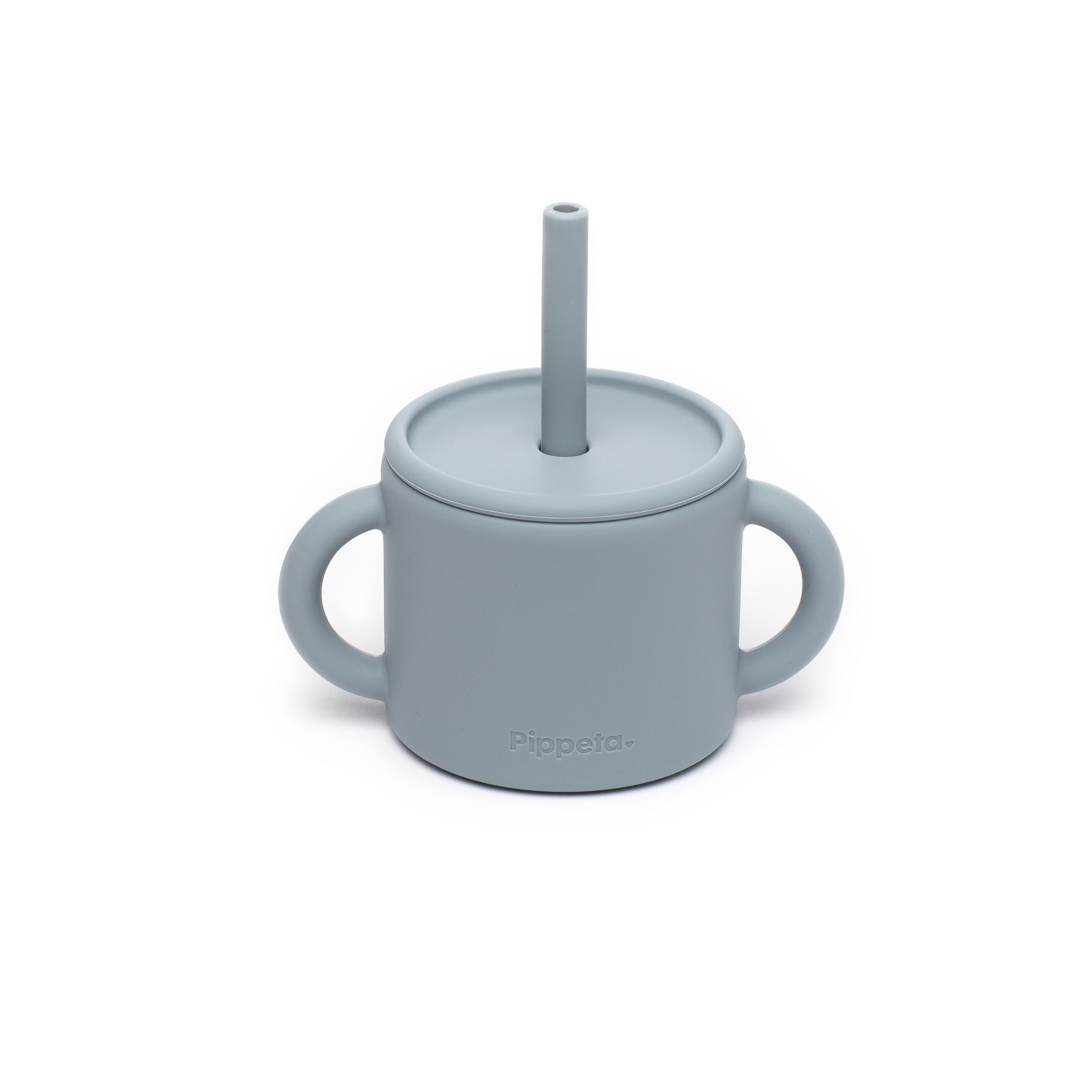Pippeta Silicone Cup & Straw - Sea Salt image number 1