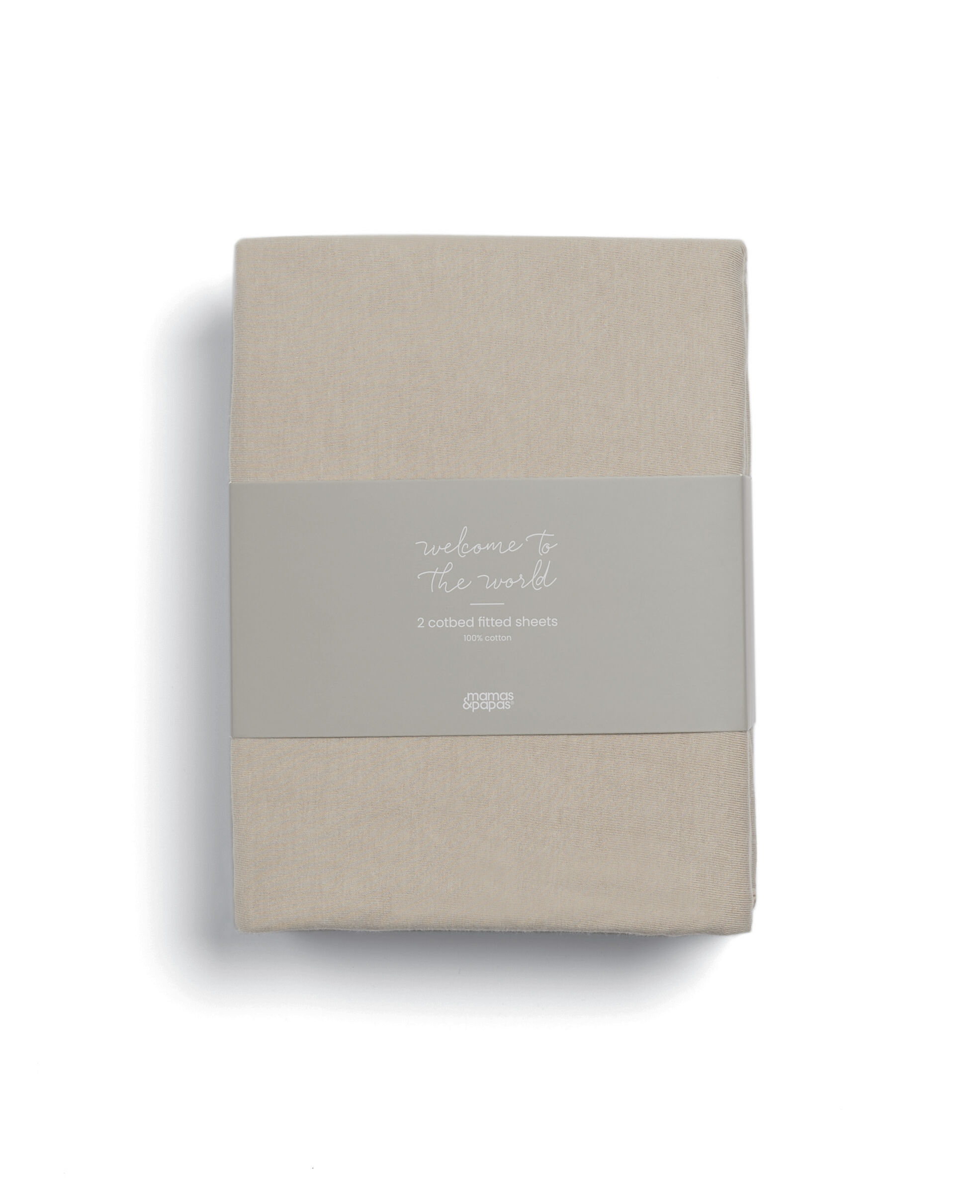 2 Cotbed Fitted Sheets Mocha - Welcome to the World Duckling image number 3