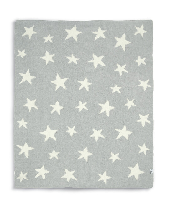 Newborn Knitted Blanket - Grey Star image number 3