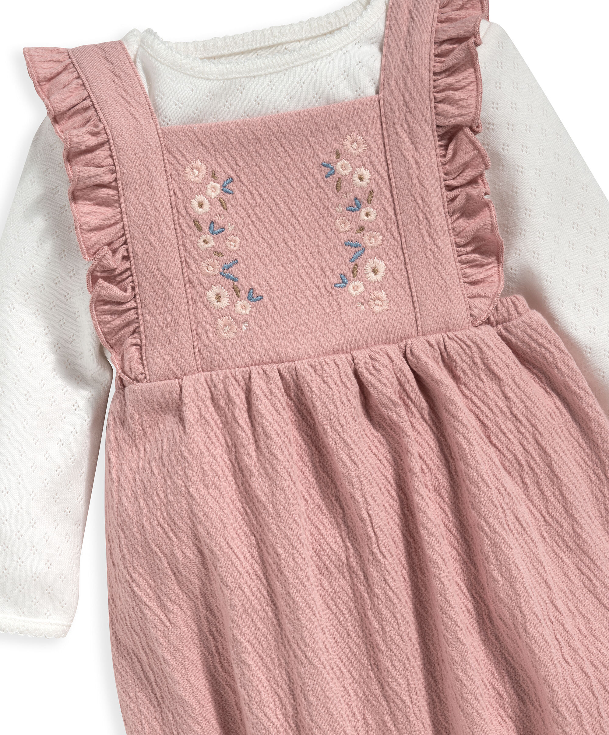 Pink Bodysuit & Dungarees - Set Of 2 image number 6