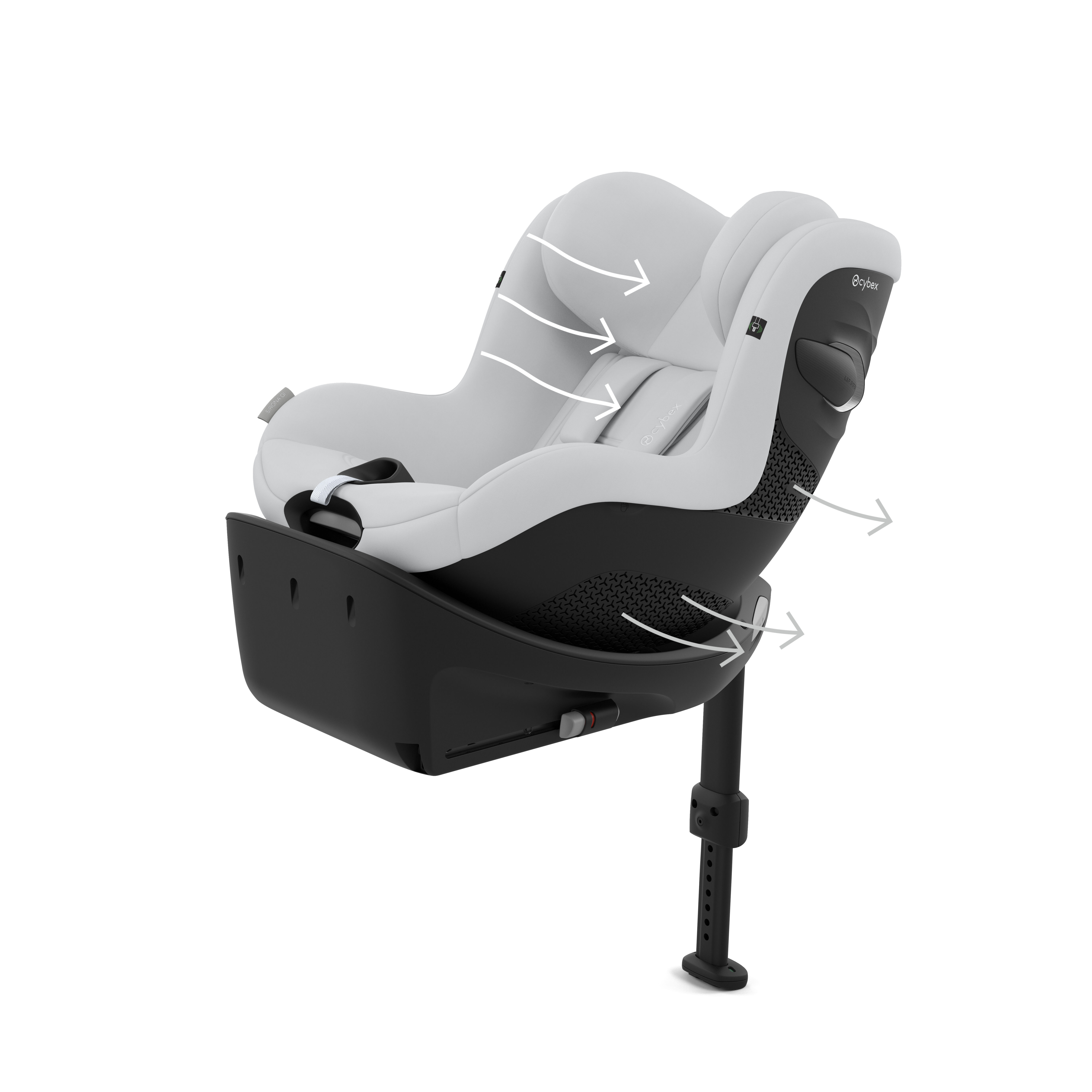 Cybex Sirona Gi i-Size Car Seat - Fog Grey (from 3 Months - 4 Years/19 kg approx) image number 5