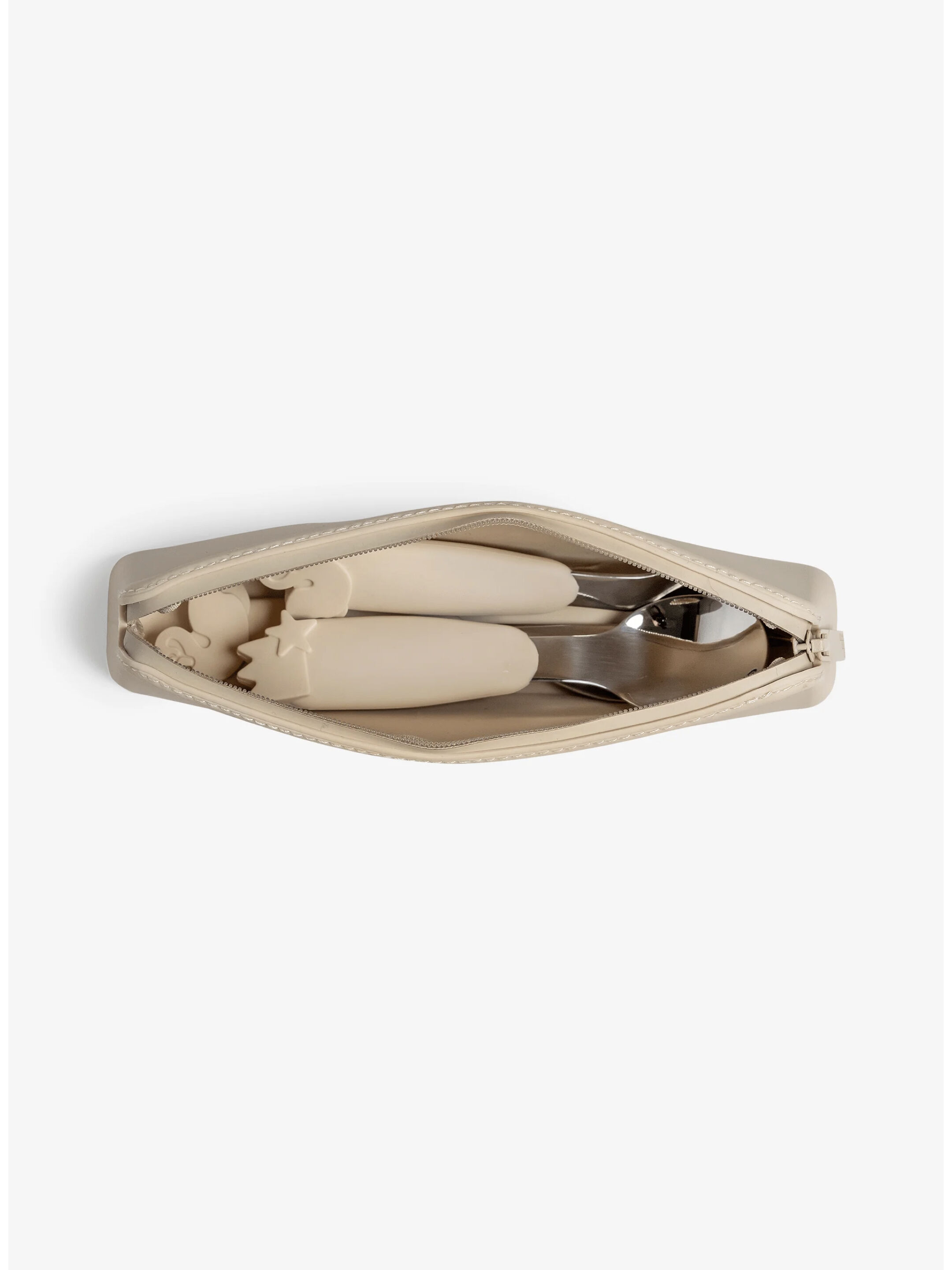 Citron Silicone Cutlery Set with Pouch - Ballerina - Beige image number 4