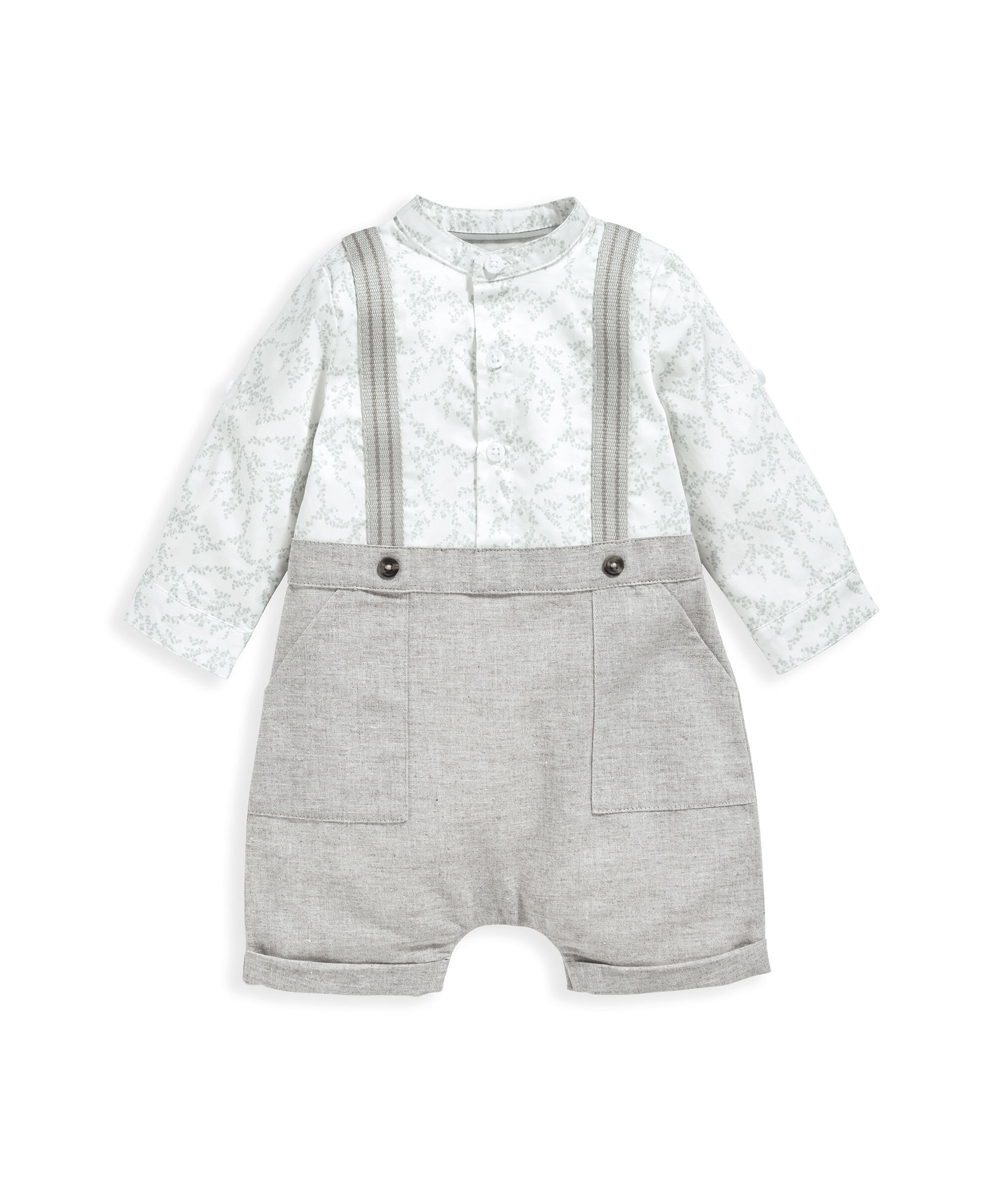 Buy Leaf Print Mock Romper Baby Sleepsuits Multipack Mamas