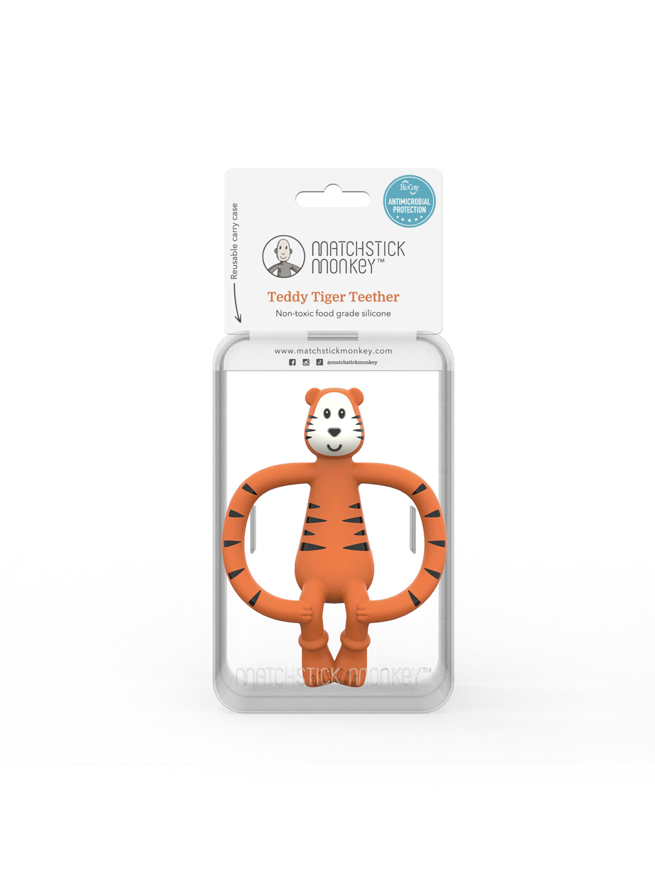 Matchstick Monkey Animal Teether - Tiger image number 5