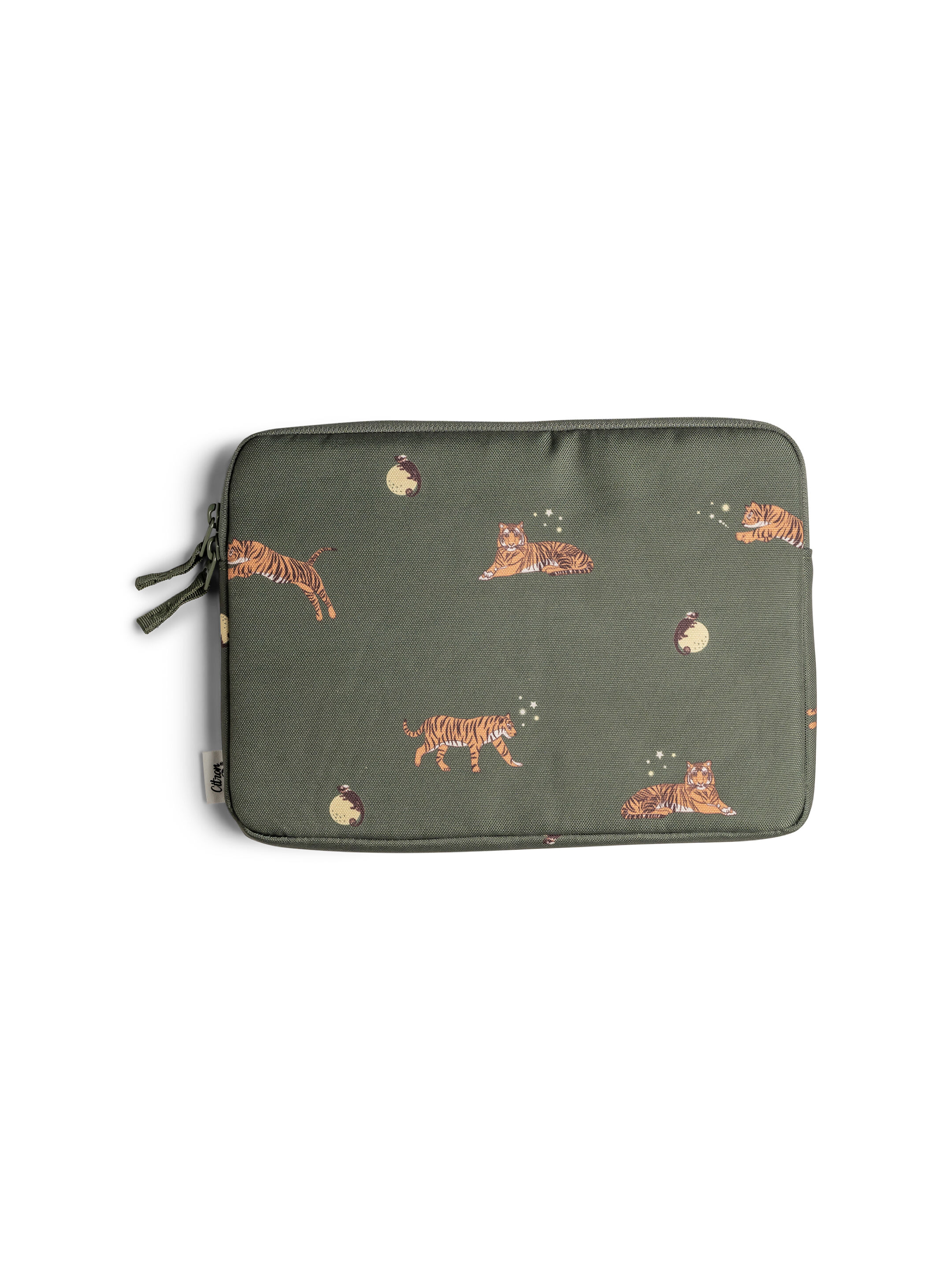 Citron Protective Ipad Sleeve with Zipper Tiger image number 1