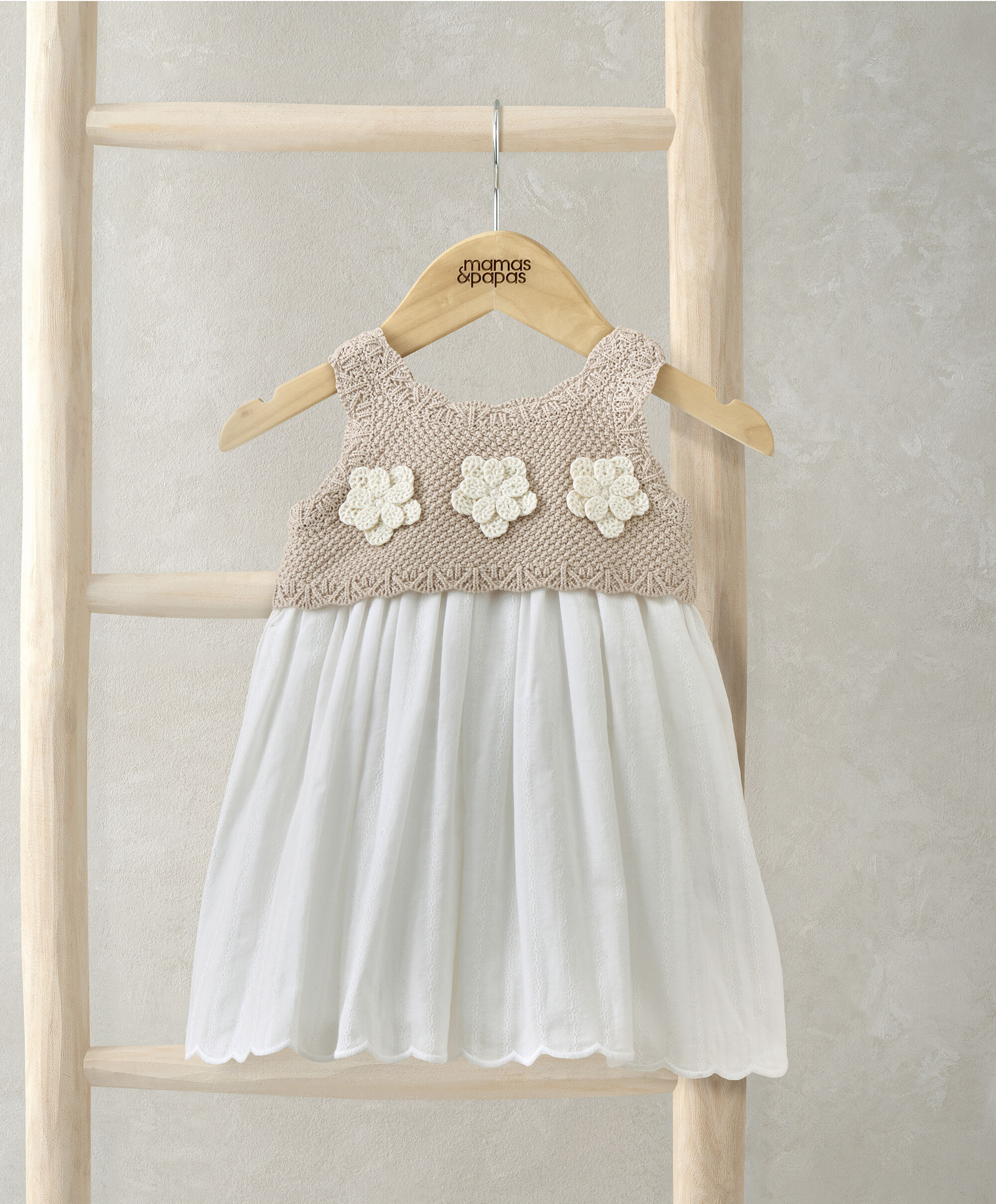 Crochet Woven Mix Dress image number 1