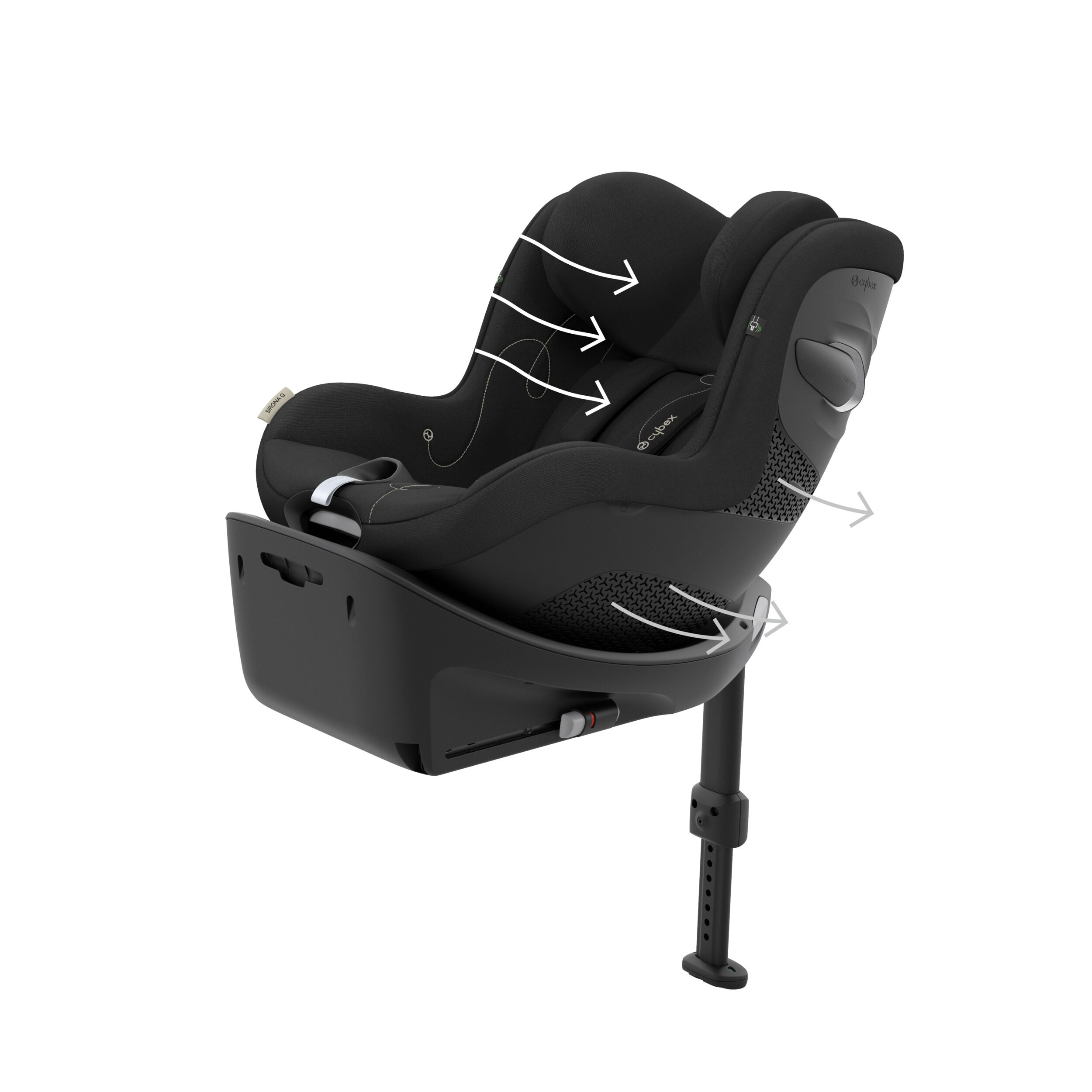 Cybex Sirona Gi i-Size Toddler Car Seat - Moon Black (from 3 Months - 4 Years/19 kg approx) image number 5