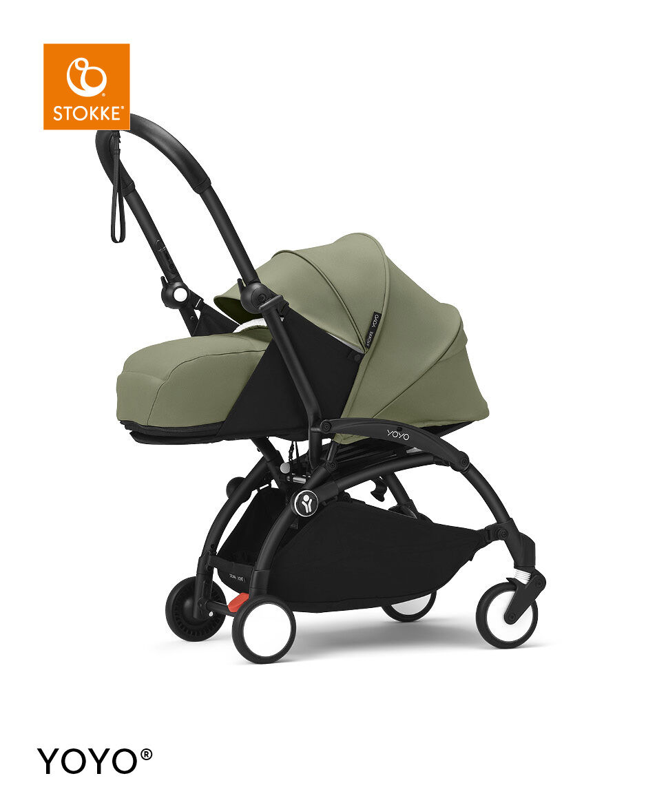 Stokke YOYO3 Black Frame with 0+ Newborn Pack Olive image number 1