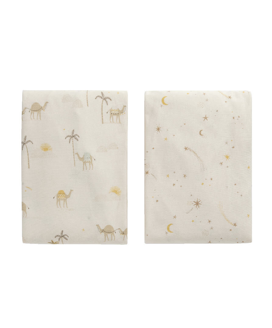 2 Pack Fitted Sheets Camel