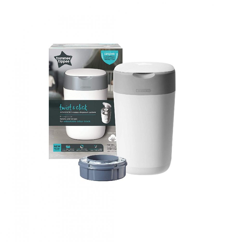 Tommee Tippee Twist & Click Nappy Disposable System - White