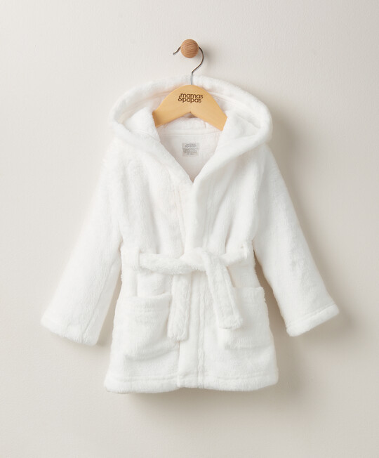 short white fluffy dressing gown PixieGirl Petite White Hooded Maxi Robe US 6