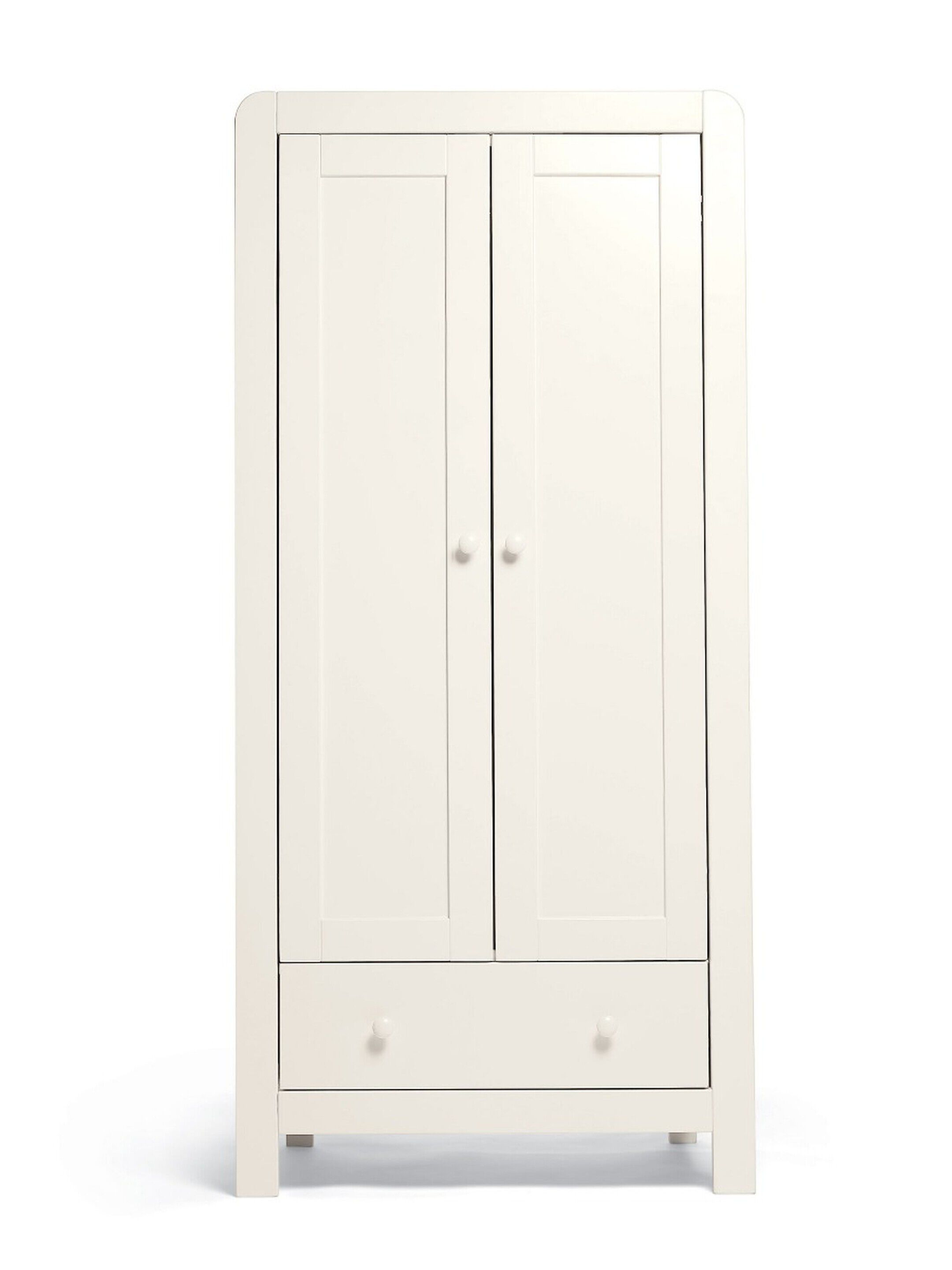 Dover 2 Door Nursery Wardrobe - White image number 1