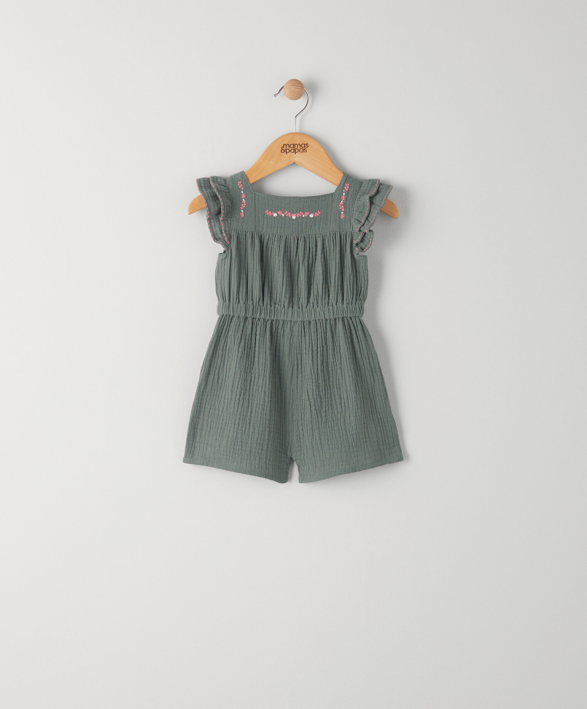 Woven Crinkle Square Romper image number 1