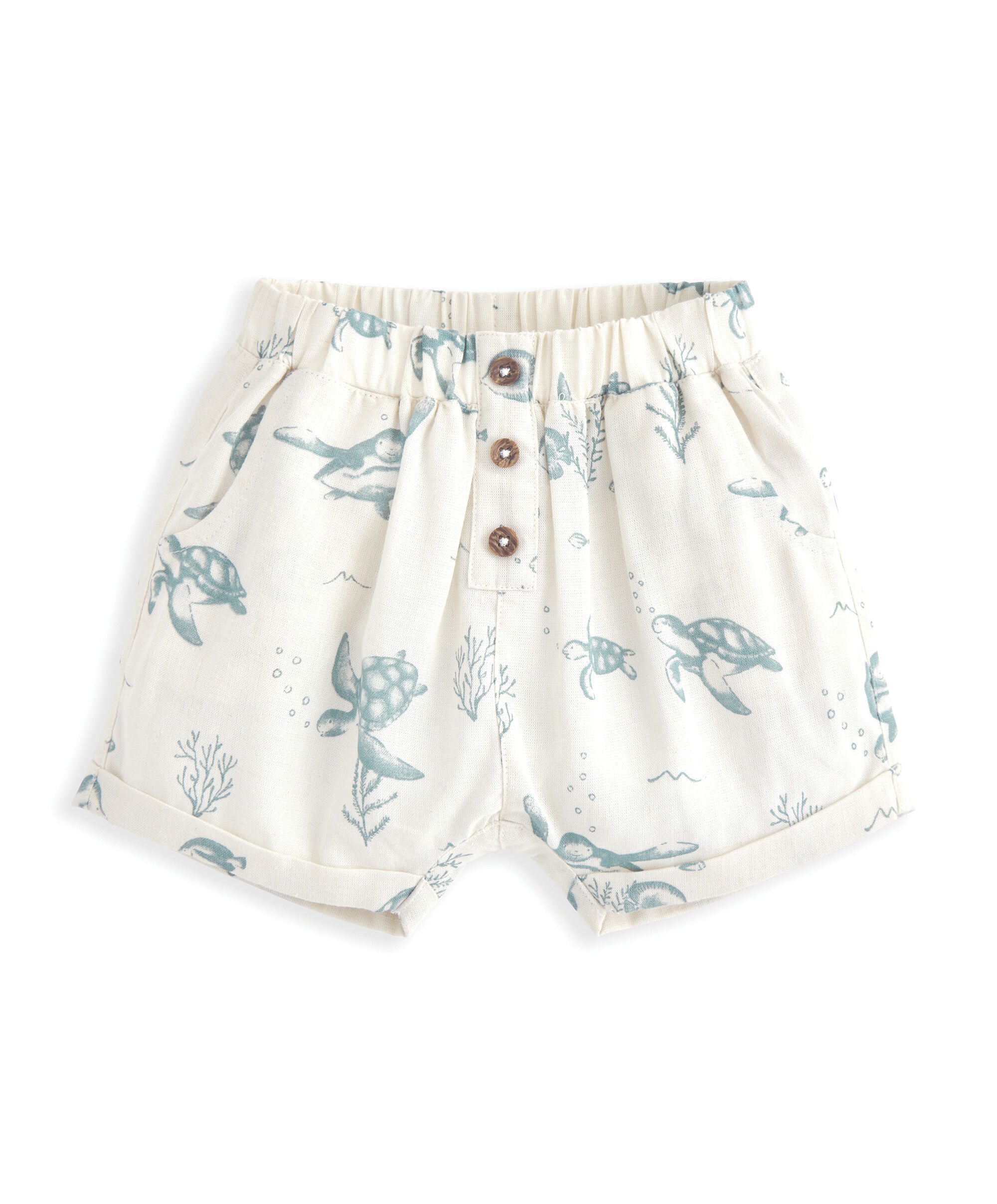 2 Piece Turtle All Over Print Shirt & Short Set image number 4