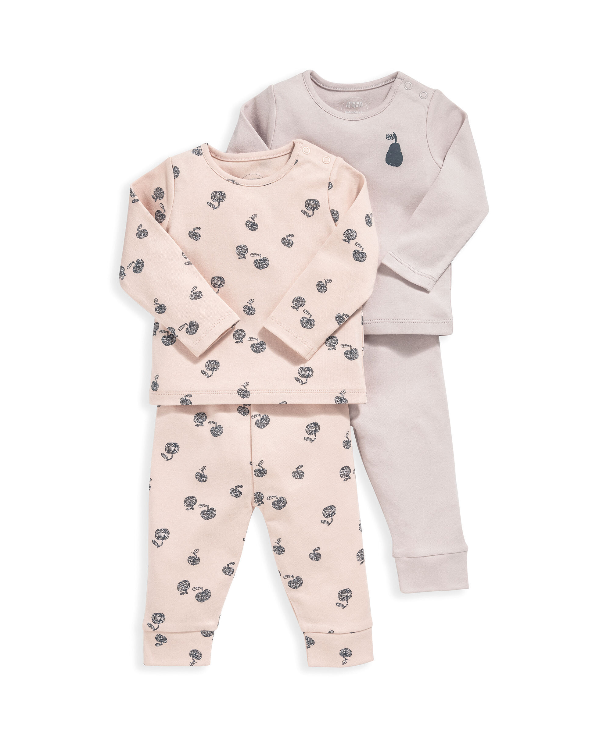 2 Pack Long Sleeve Fruit Pyjamas image number 2