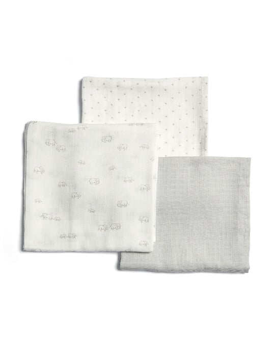 Welcome To The World Muslin Squares - 3 Pack image number 1