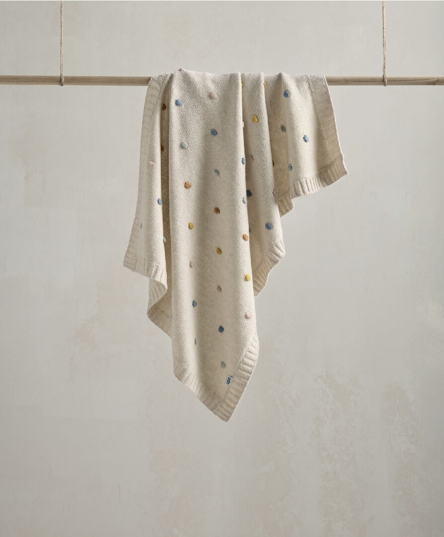 Knitted Bobble Blanket - Multicolour image number 1