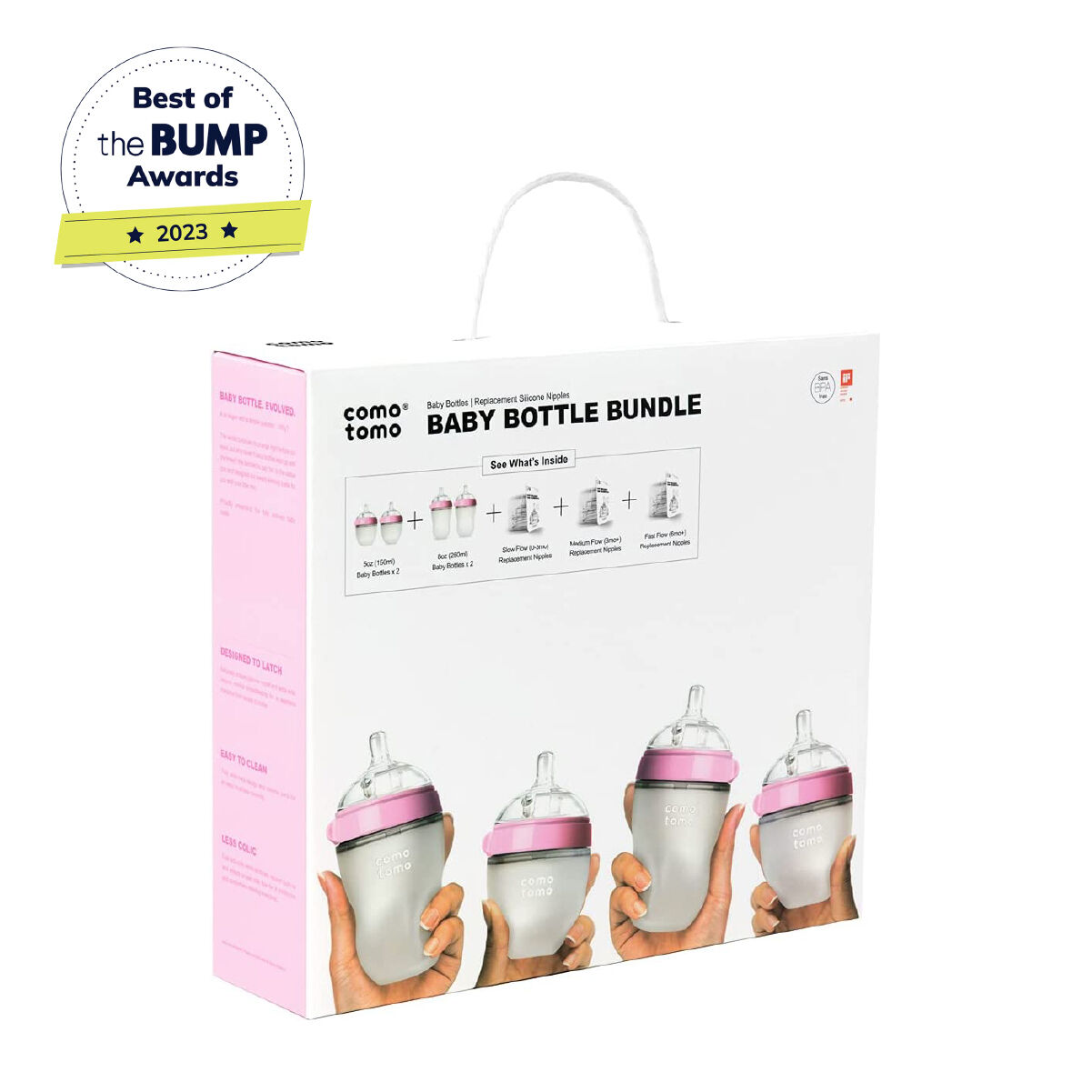 Comotomo Baby Feeding Bottle Bundle Pink image number 1