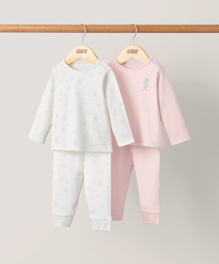 Oh Darling Jersery PJs (Set of 2) - Pink