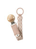 Bibs Pacifier Clip Blush & Ivory image number 1