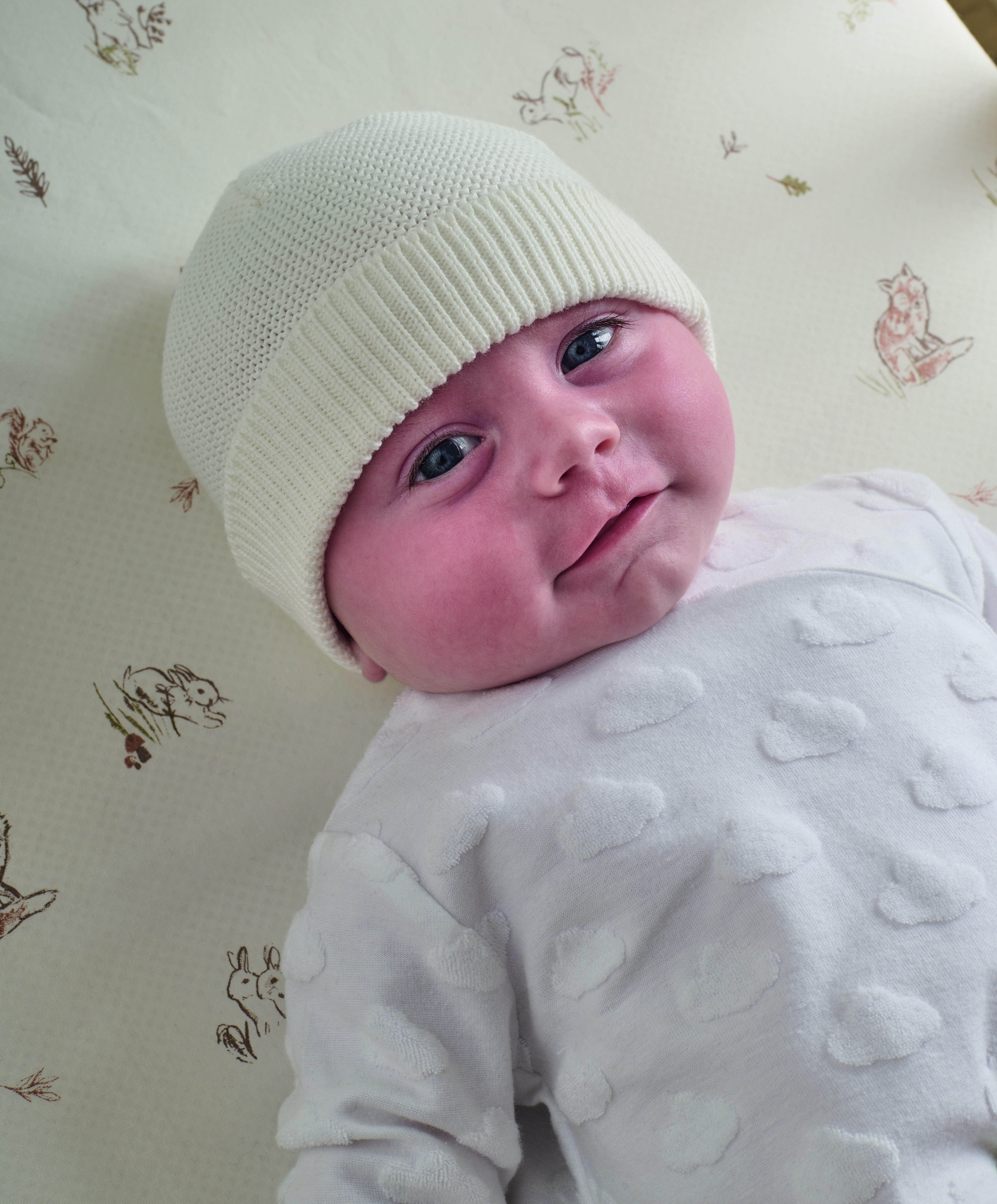 2 piece Fine Knit Hat & Booties Set image number 8