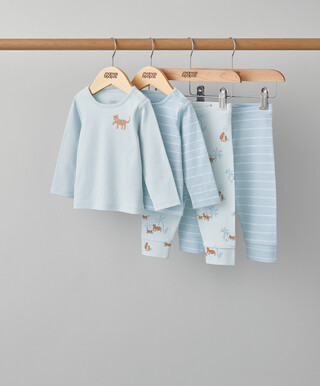 2 Pack Long Sleeve Tiger Pyjamas Set
