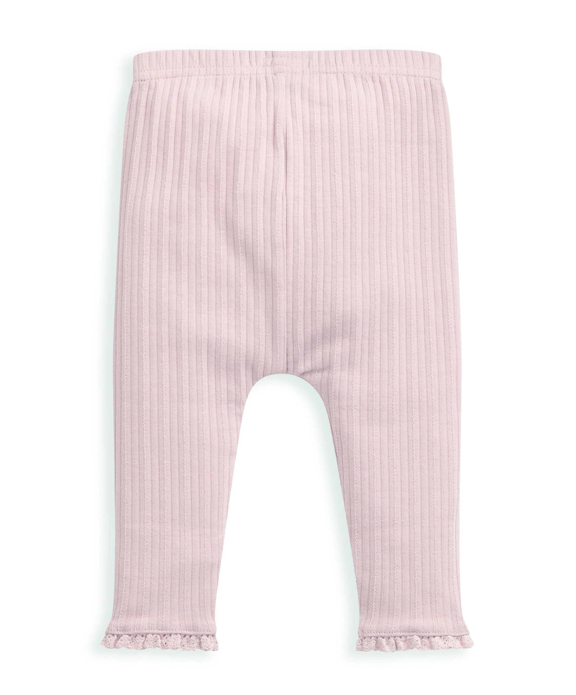 Pink Legging With Lace Trim image number 3