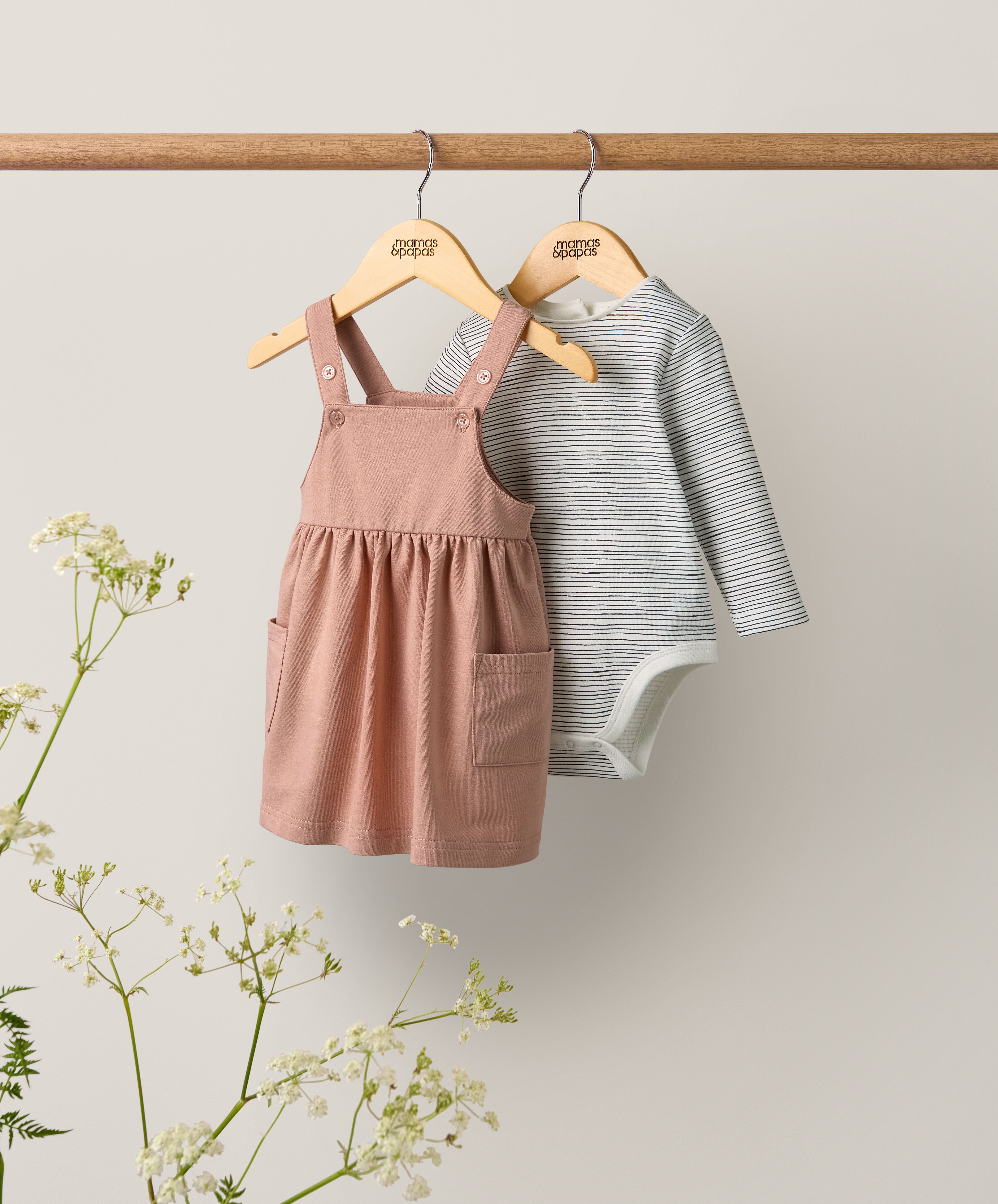 2 Piece Pink Pinafore Dress image number 4