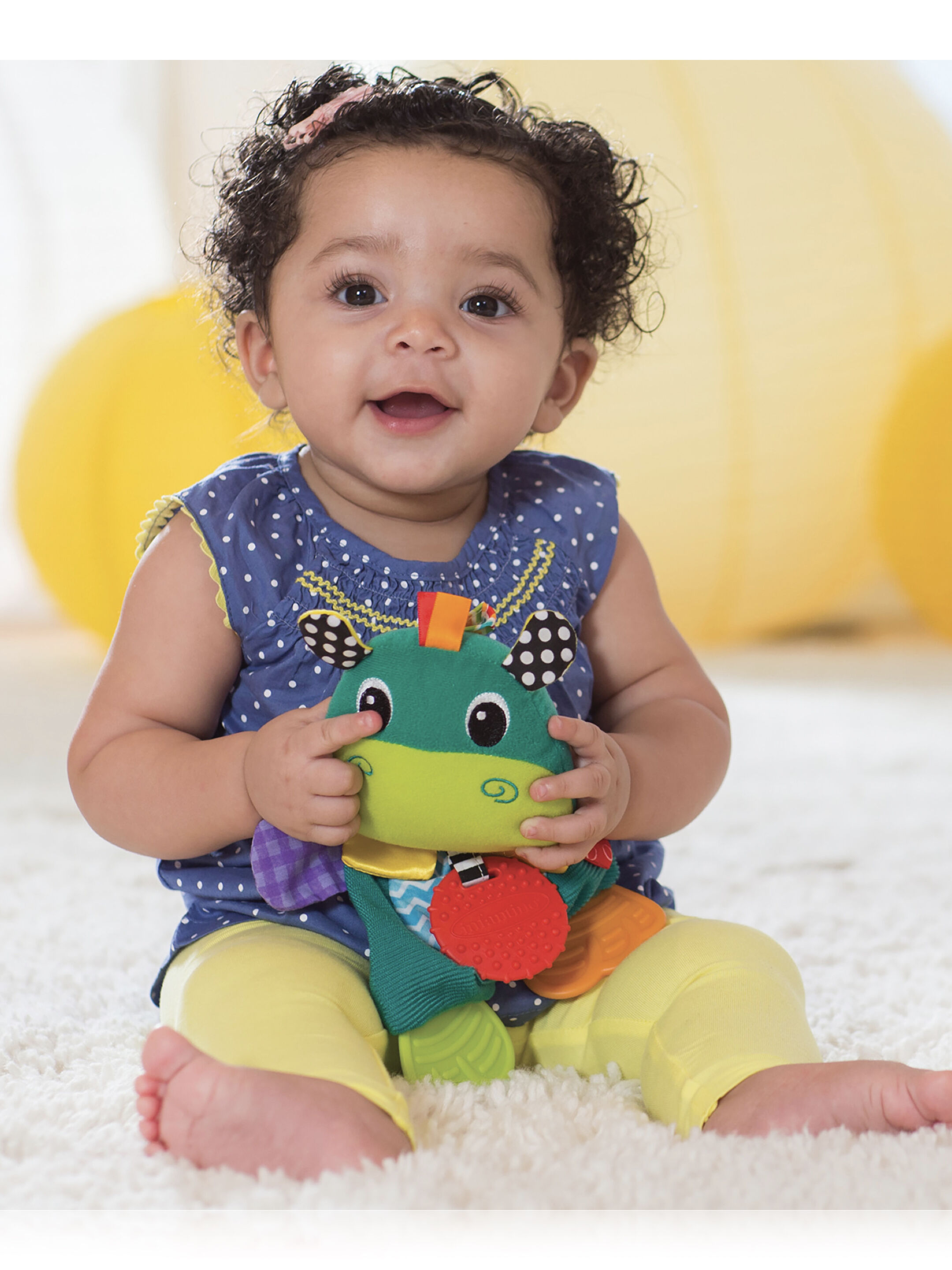 Infantino Cuddly Teether - Hippo image number 1