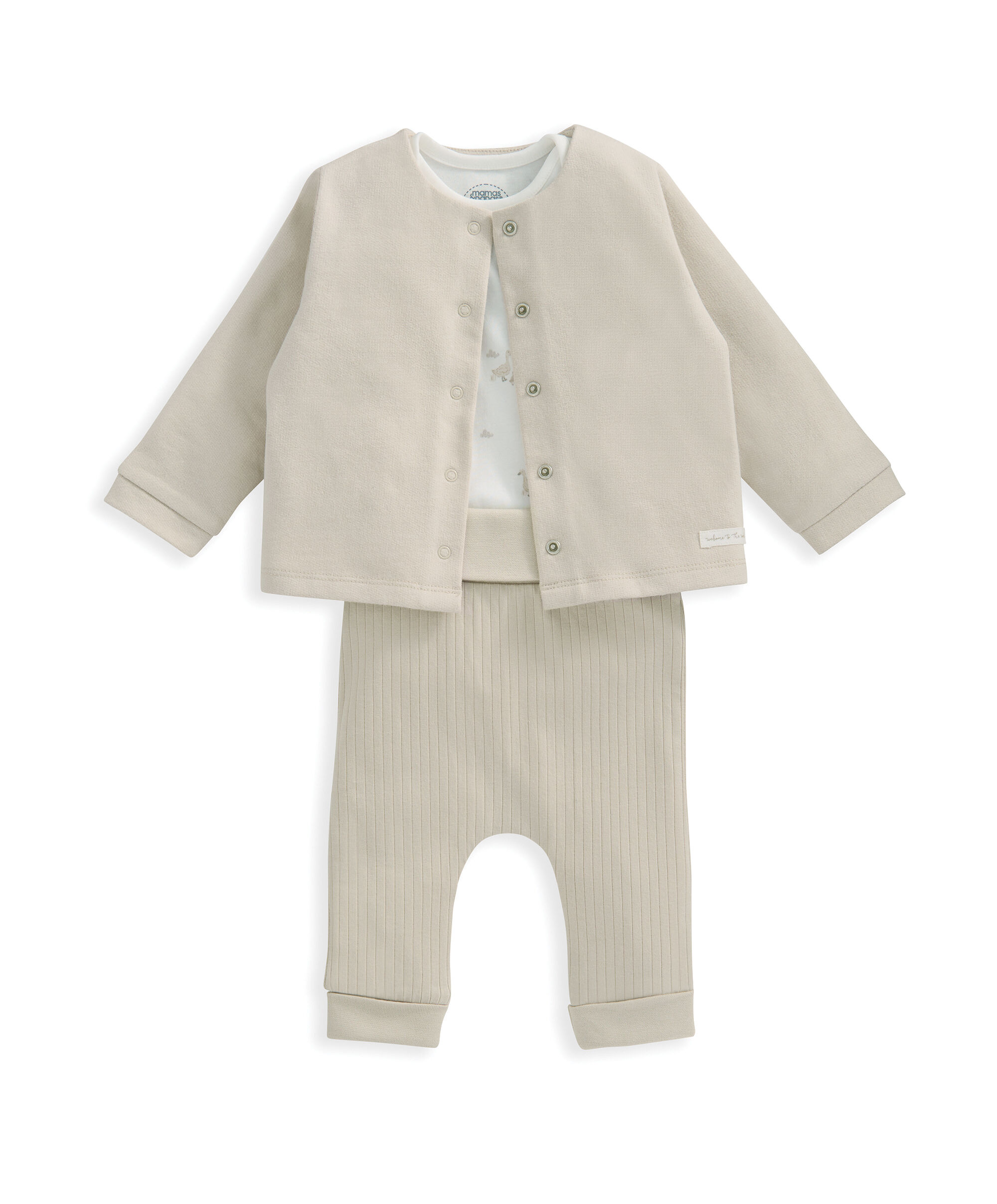 Jersey Jacket, Bodysuit & Leggings (Set of 3) - Duckling image number 5