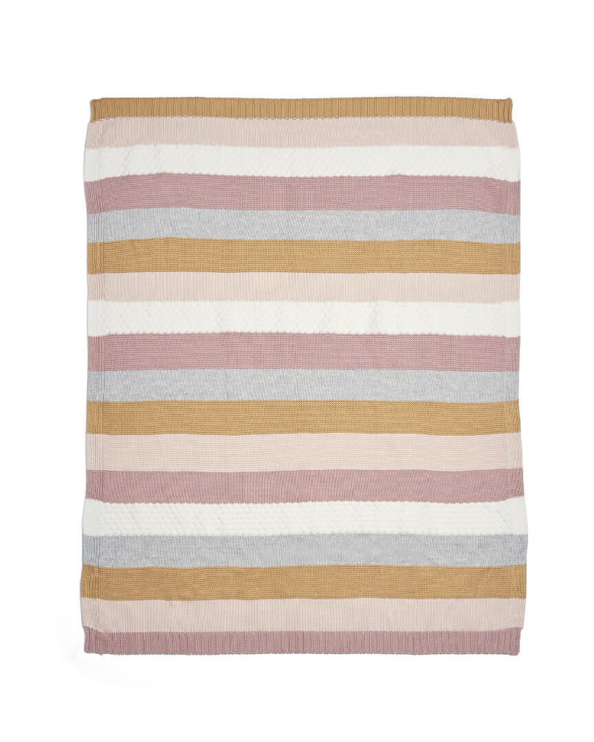 Welcome To The World Knitted Blanket - Pink image number 1