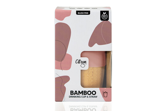 Citron Organic Bamboo Cup W Lids Blush Pink image number 3