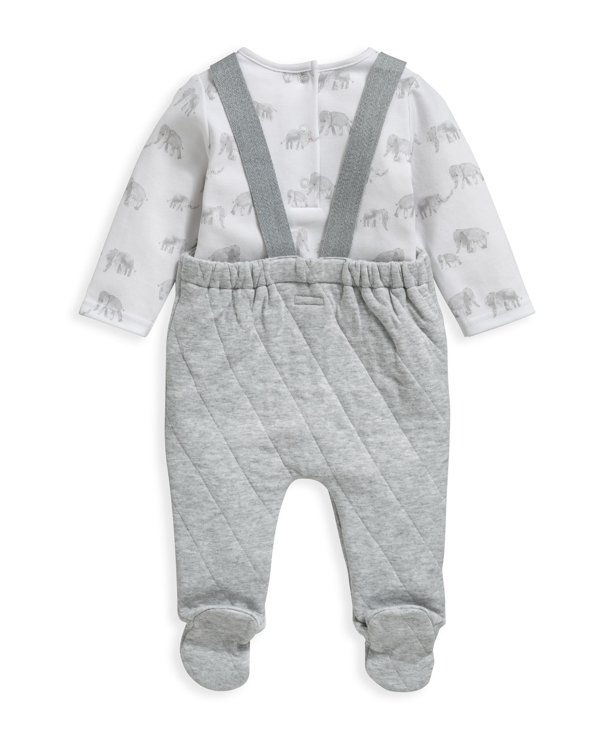 2 Piece Quilted Dungaree Set image number 2