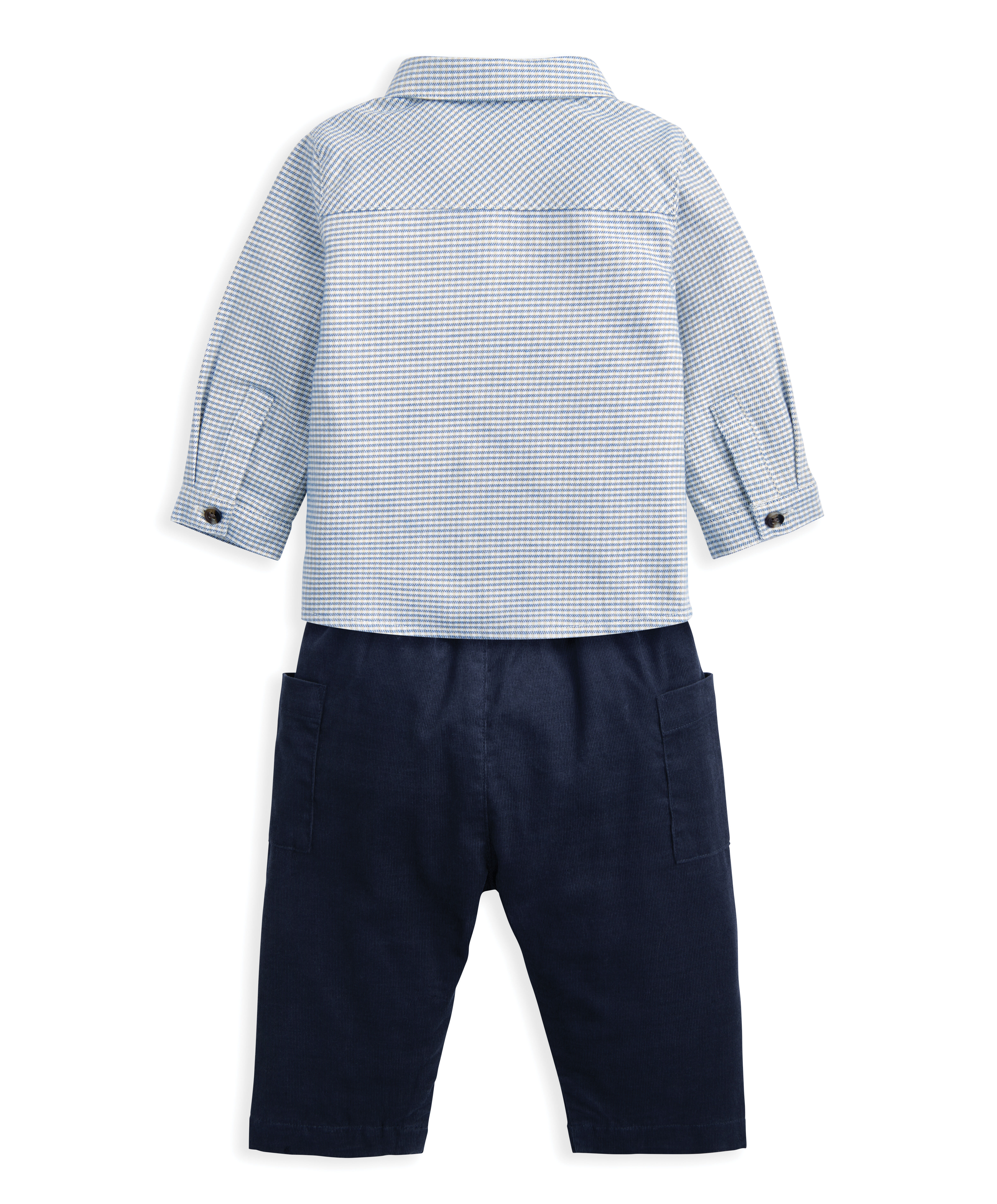 Check Shirt & Blue Cord Trousers Set (2 Pieces) image number 5