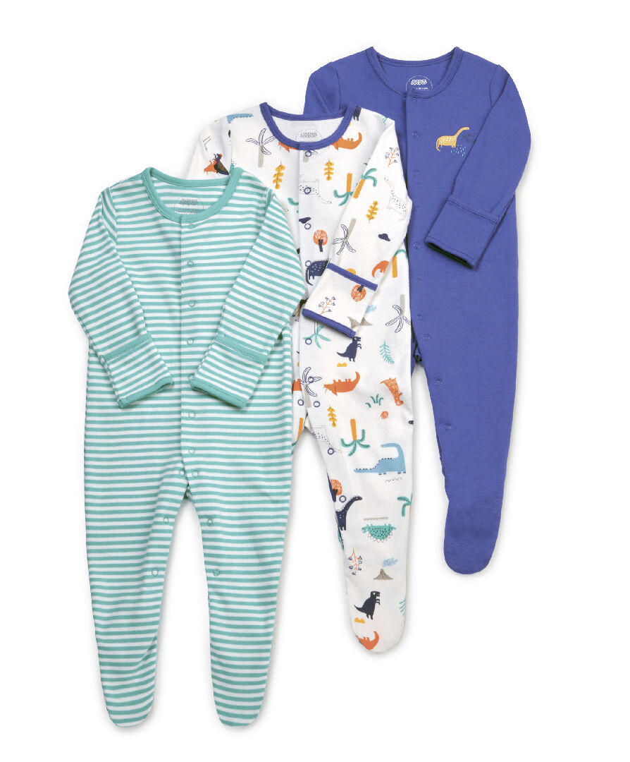 Pack of newborn sleepsuits sales
