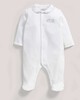 Velour All-In-One with star detail collar White- Petite New Born image number 1
