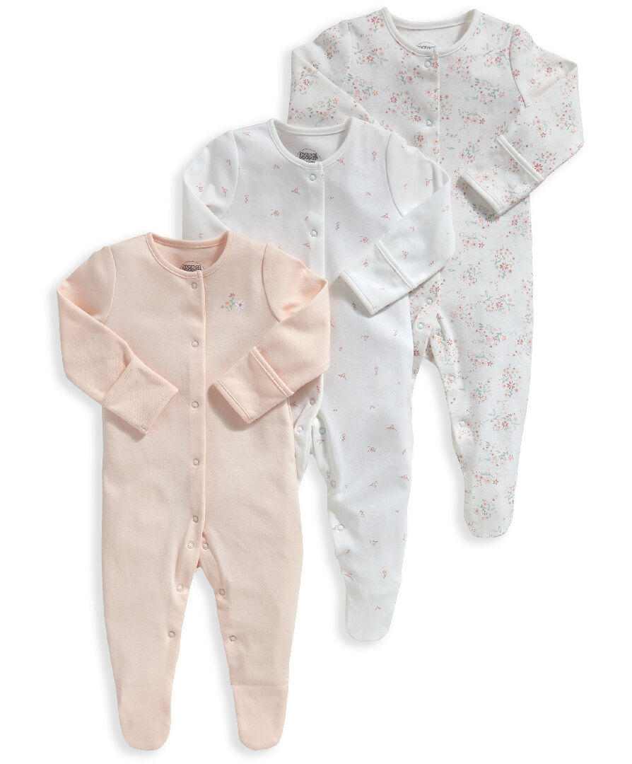 Baby girl floral sales sleepsuits
