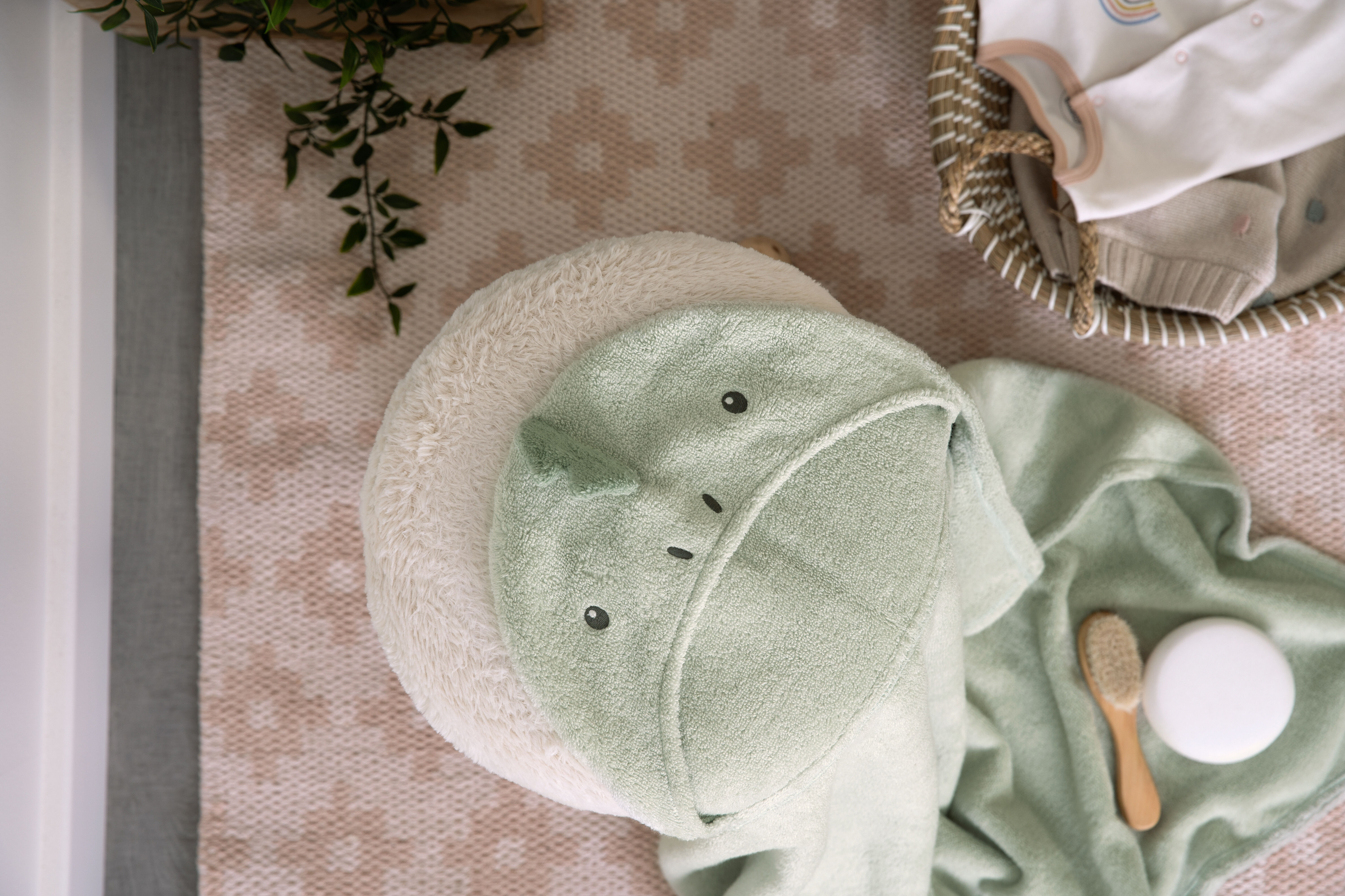 Hooded Baby Towel - Dinosaur image number 2