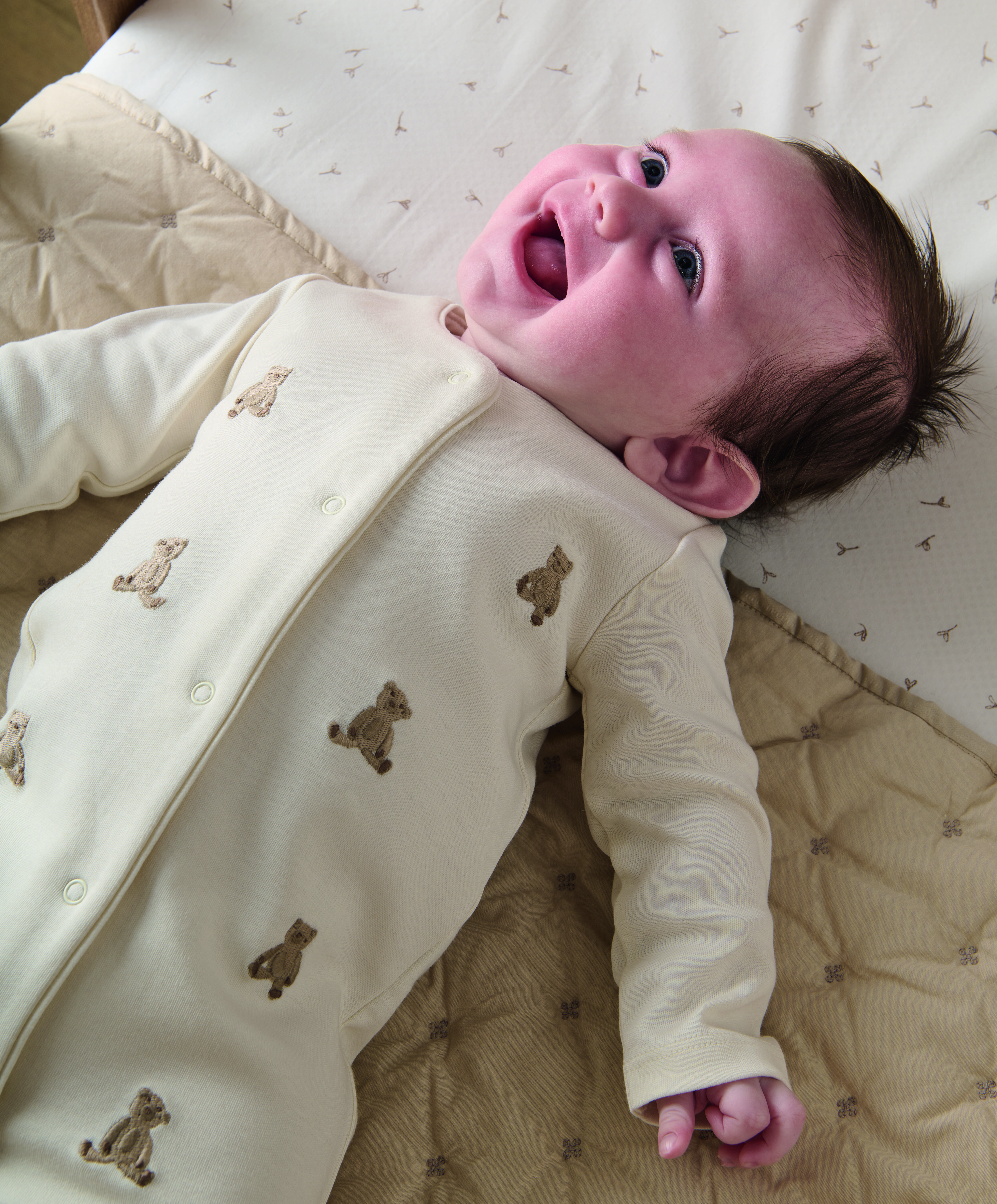 Embroidered Teddy Bear Romper image number 3