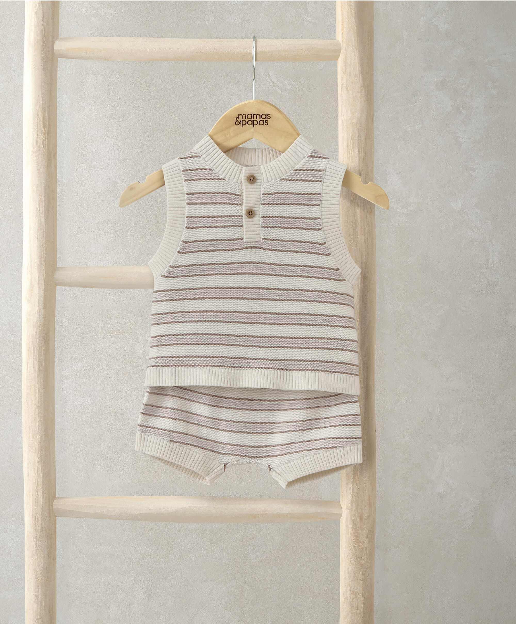 Stripe Knitted Top & Shorts