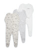 3 Pack Animal Jersey Sleepsuits   image number 1
