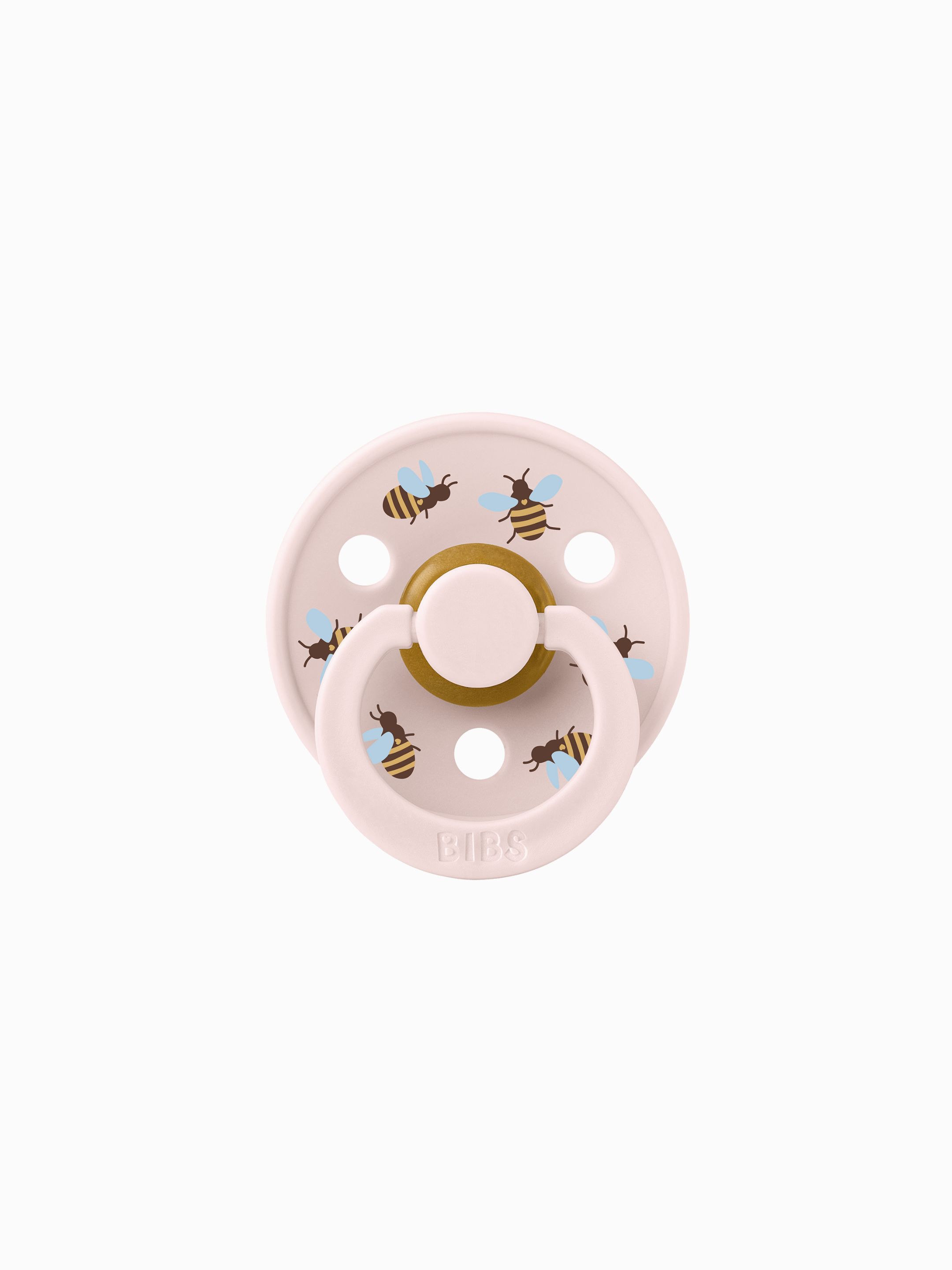 BIBS Pacifier Studio Colour 2 PACK Bumblebee Latex Size 2 Ivory Mix image number 2