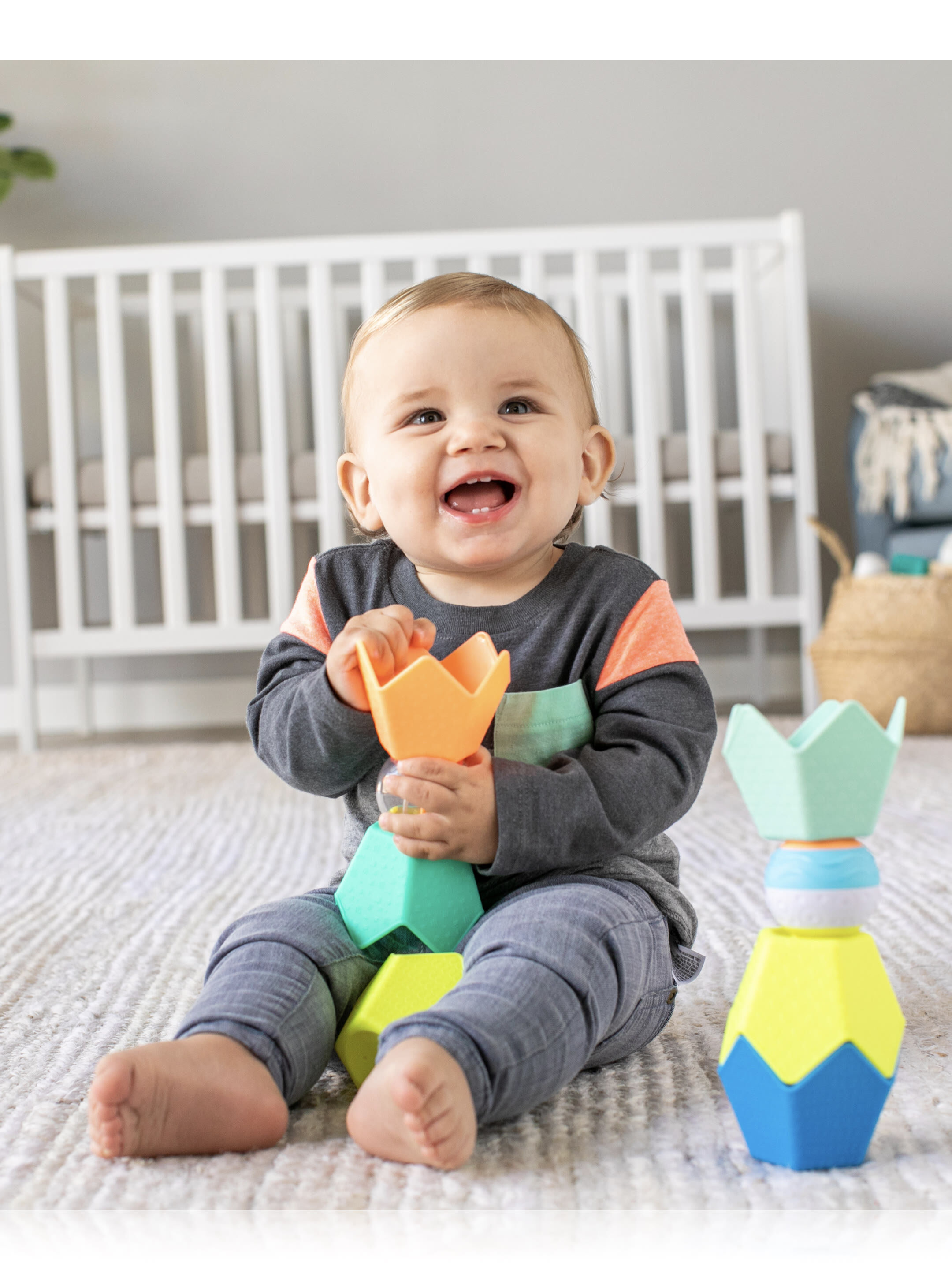 Infantino Balls, Blocks & Cups Stack & Link Playset image number 1