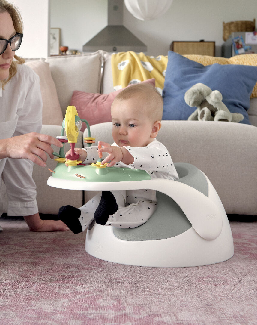 Baby Snug & Activity Tray - Pebble