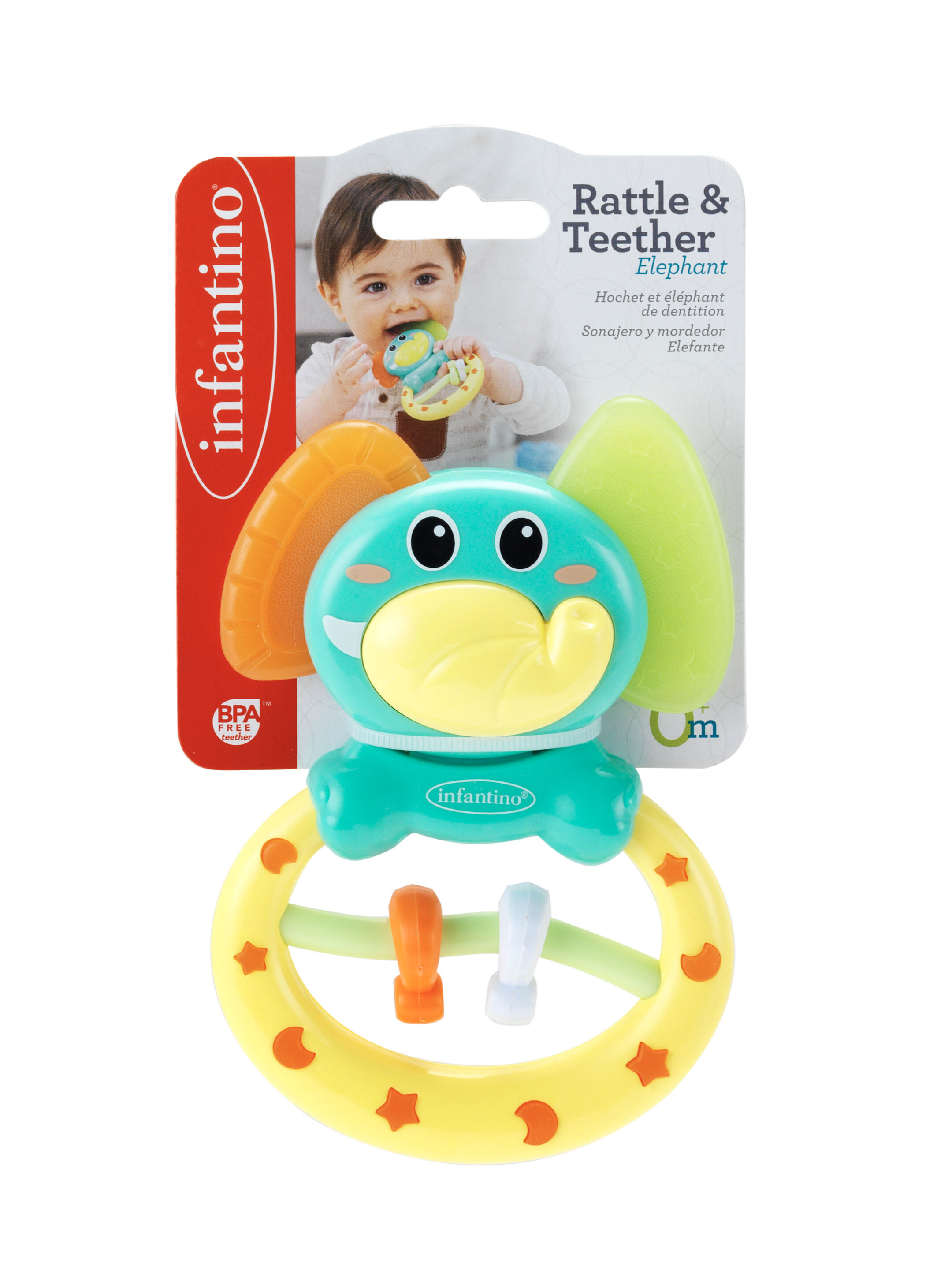Infantino Rattle & Teether Elephant image number 3
