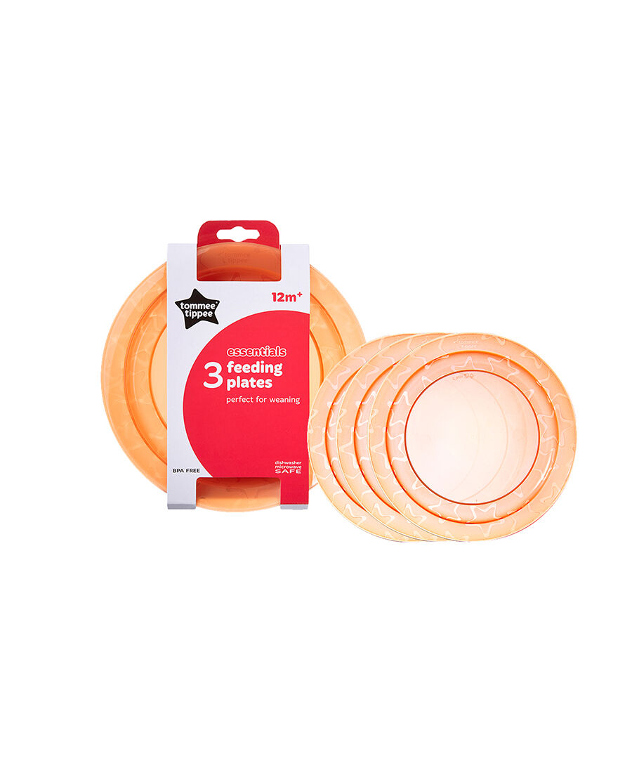 Tommee Tippee Essentials 3X PLATES (Orange) image number 2