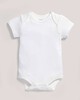 Bamboo Fabric Bodysuit White- New Born image number 1