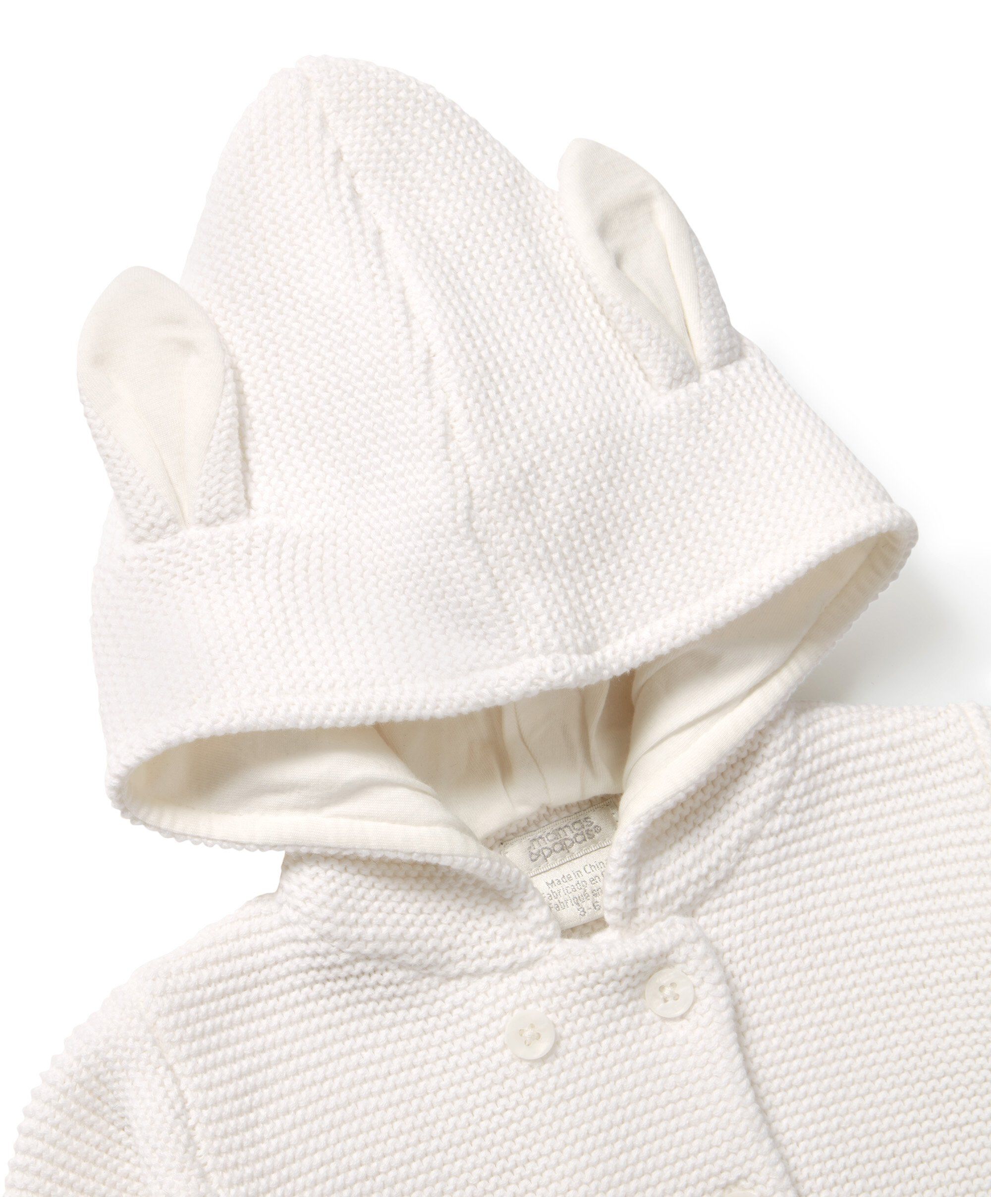 Buy White Cardigan With Hood Ears Outerwear Mamas Papas Qatar